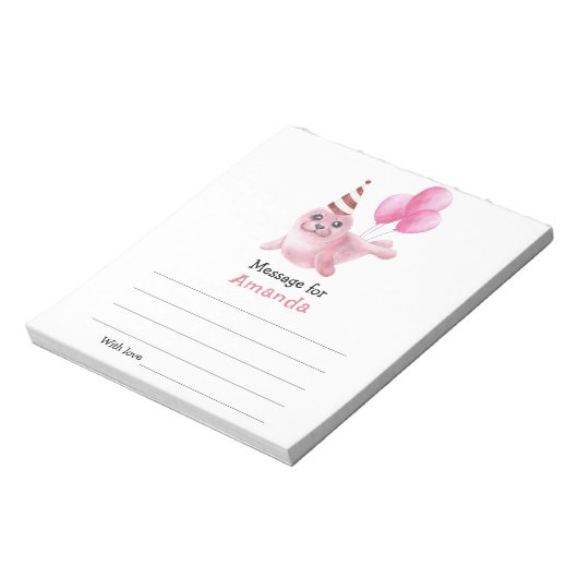 Bloc-note Sous la mer Sceau message de capsule d'heure d'ann (Tourné)