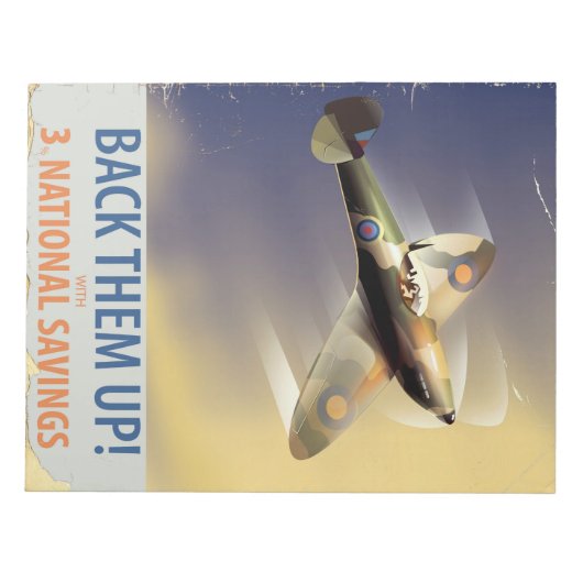 Bloc-note Soutenez-les ! Affiche de la Seconde Guerre mondia (Devant)