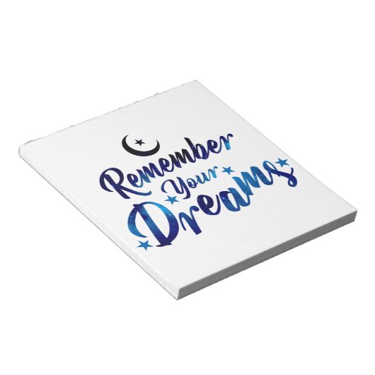 Bloc-note Souvenez-vous de vos rêves, Note Pad (Incliné)