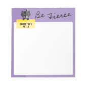 Bloc-note Soyez Fierce Sable Chat Noir Note Personnalisée Vi (Devant)
