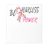 Bloc-note Soyez intrépide Conscience du cancer du sein (Devant)