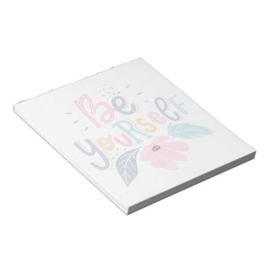 Bloc-note Soyez vous-même | Fleurs Pastel (Incliné)