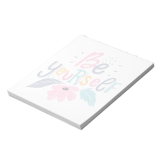 Bloc-note Soyez vous-même | Fleurs Pastel (Tourné)