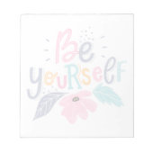 Bloc-note Soyez vous-même | Fleurs Pastel (Devant)