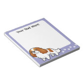 Bloc-note Spaniel Cavalier King Charles de dessin animé (Incliné)