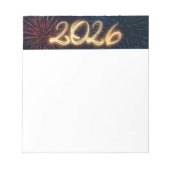 Bloc-note Sparkling Happy New Year Fireworks 2026 (Devant)