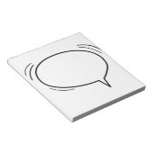 Bloc-note Speech Bubble - ajoutez votre propre texte ! (Incliné)