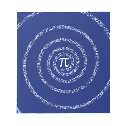 Bloc-note Spirale pour Pi sur Décor bleu marine (Devant)