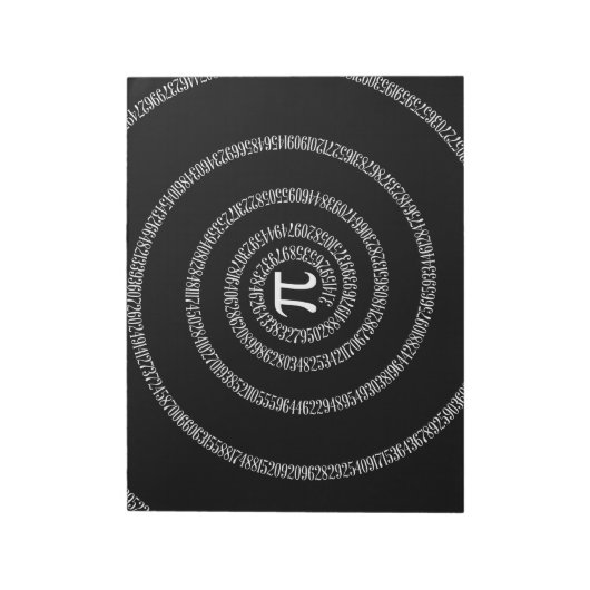 Bloc-note Spirale pour Pi sur Décor noir (Tourné)