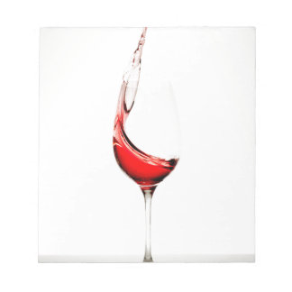 Bloc-note splash en verre de vin