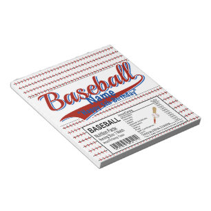 Bloc-note Sports Baseball Anniversaire Candy Bar Wrapper Fav