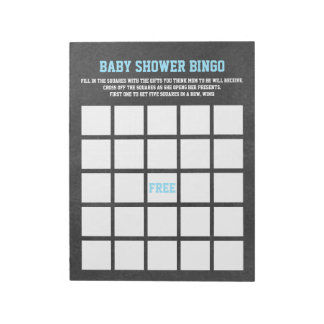 Bloc-note SPORTS THÈME baby shower BINGO JEU