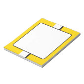 Bloc-note Sportscar jaune (Tourné)