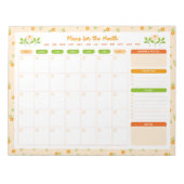 Bloc-note Spring Floral Bouquet Monthly Sunday Start Planner (Devant)