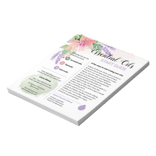Bloc-note Springtime Floral Essential Oils Start Guide (Tourné)