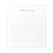 Bloc-note Square A Little Note to Say Script Line Notepad (Devant)