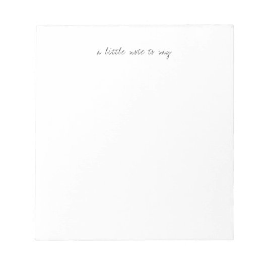 Bloc-note Square A Little Note to Say Script Notepads (Devant)