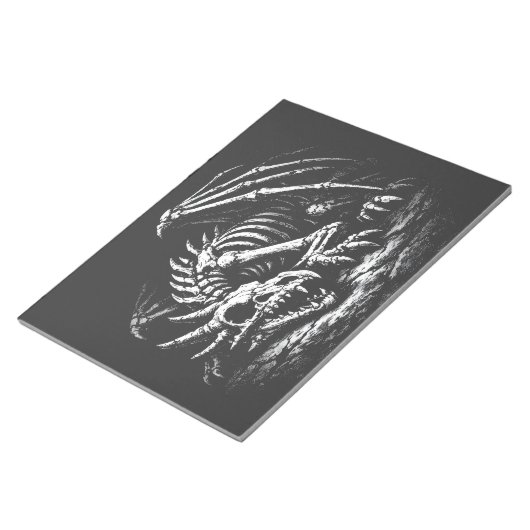 Bloc-note Squelette de dragon — par BurnsInHell (Incliné)