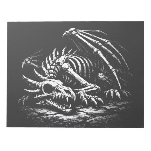Bloc-note Squelette de dragon — par BurnsInHell (Devant)