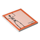 Bloc-note Squelette osseux d'Halloween (Incliné)
