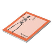 Bloc-note Squelette osseux d'Halloween (Tourné)