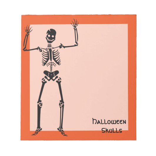 Bloc-note Squelette osseux d'Halloween (Devant)