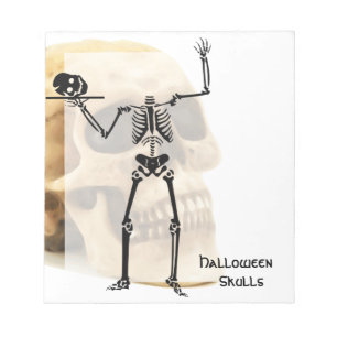Bloc-note Squelette osseux d'Halloween