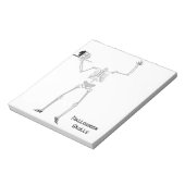 Bloc-note Squelette osseux d'Halloween (Tourné)