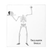 Bloc-note Squelette osseux d'Halloween (Devant)
