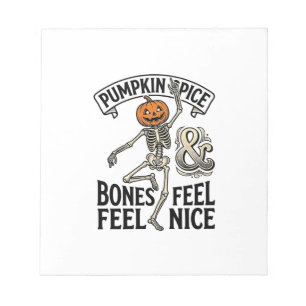 Bloc-note Squelette Spice Pumpkin Vintage Danse Halloween Sh