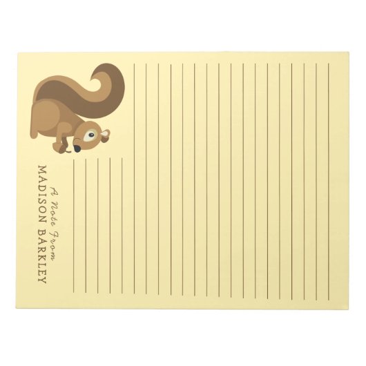 Bloc-note Squirrel Cute Bois de l'enfant (Devant)