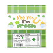 Bloc-note St. Patricks Day Candy Bar Wrapper Party Faveurs (Devant)