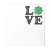 Bloc-note St Patrick's Day LOVE Shamrock irlandais (Devant)