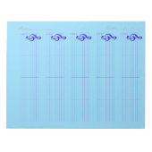 Bloc-note Staff & Ukulele Tab Paper – Printable Template (Devant)