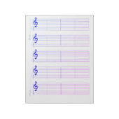 Bloc-note Staff & Ukulele Tab Paper – Printable Template (Tourné)