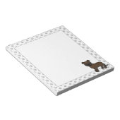 Bloc-note Staffie anglais bringé Chien de dessin animé migno (Incliné)
