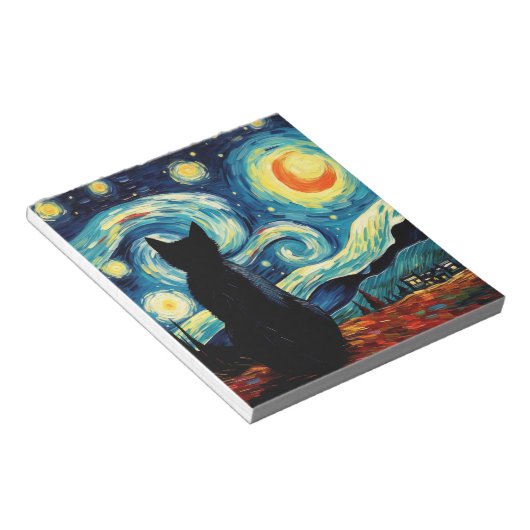 Bloc-note Starry Night Cat (Incliné)