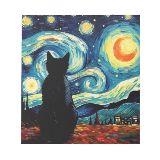 Bloc-note Starry Night Cat (Devant)