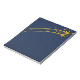 Bloc-note Starry Night Dark Blue Sky Gold Stars Note Pad