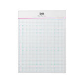 Bloc-note Stationery Monogram Initials Dot Grid Notepad (Tourné)