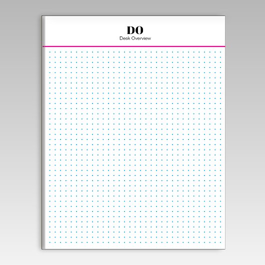 Bloc-note Stationery Monogram Initials Dot Grid Notepad