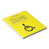 Bloc-note Stationnement Handicap Post-It Notes (Incliné)