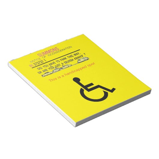 Bloc-note Stationnement Handicap Post-It Notes (Incliné)
