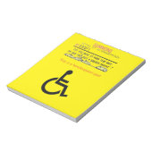 Bloc-note Stationnement Handicap Post-It Notes (Tourné)