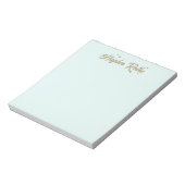 Bloc-note Stations Retro Cute Typographie Script Coller Bleu (Tourné)