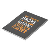 Bloc-note Statistiques drôles d'Halloween Professeur Broom D (Tourné)