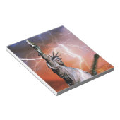 Bloc-note Statue de la Liberté Éclair. (Incliné)