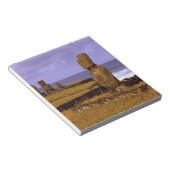 Bloc-note Statue Moai de la plate-forme Tahai Abstraits Pâqu (Incliné)