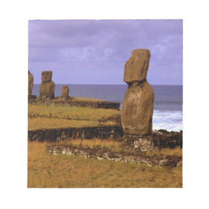 Bloc-note Statue Moai de la plate-forme Tahai Abstraits Pâqu
