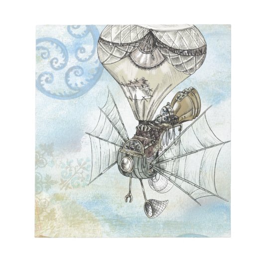Bloc-note steampunk balloon (Devant)